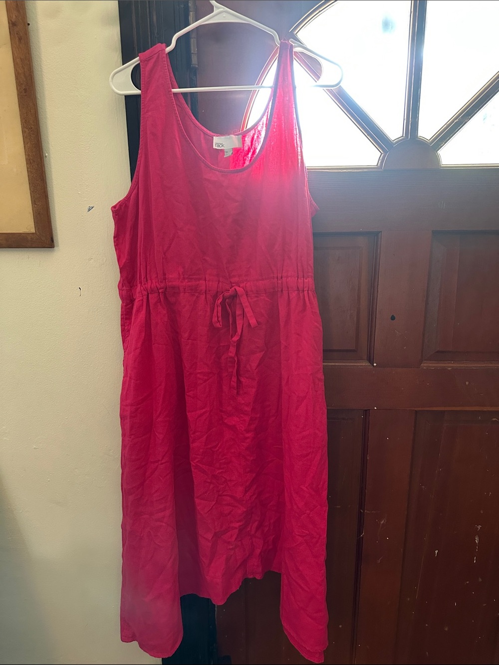 Nordstrom Hot Pink linen blend Maxi Dress
